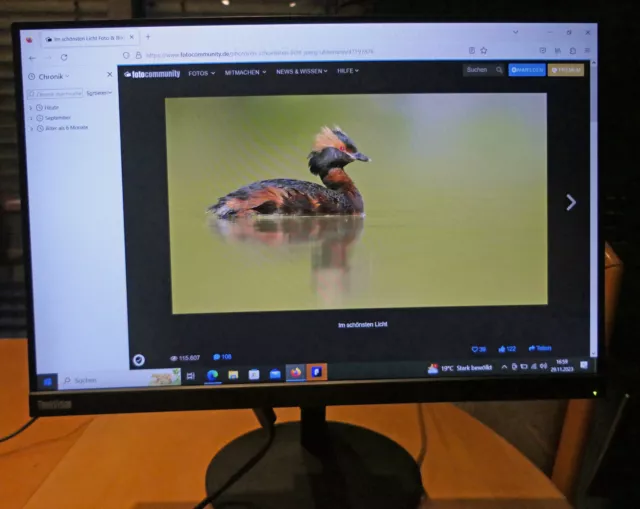 Lenovo ThinkVision T24d-10 24 Zoll IPS LCD Monitor - Schwarz