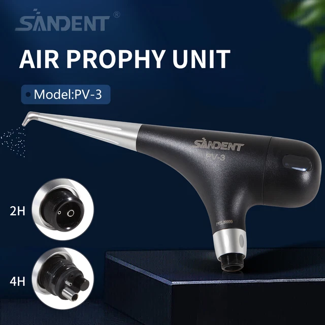 Dental Air Polisher Flow Teeth Polishing Handpiece Hygiene Prophy Jet 4Hole 2H