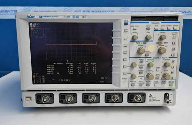 Teledyne Le Croy LT224 Waverunner DSO Oscilloscope 200MHz 4CH 200MS/s (hard opt)