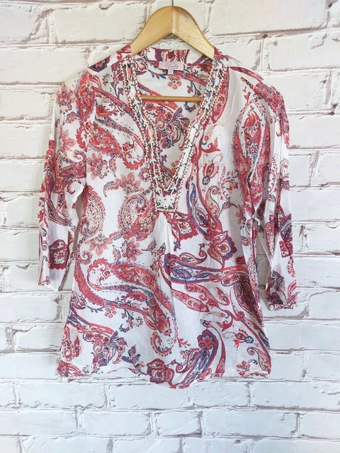 Chemisier Femme Emily Van Den Bergh Taille 40 Blanc - Occasion Parfait état