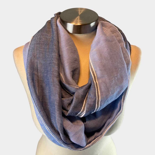Blue Ombre Viscose Womens Infinity Scarf 28" x 35"
