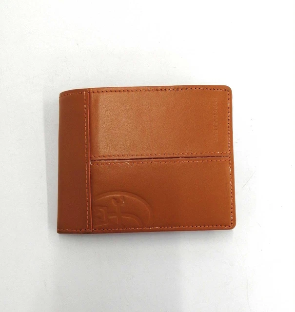 Jc De Castelbajac Brown Leather Bi-Fold Wallet