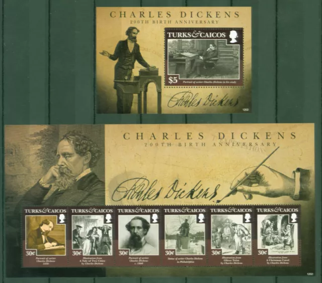 Turcas + Caicos 2012 - Charles Dickens - Literatura - Autor - 1893-98 + Bloque 241