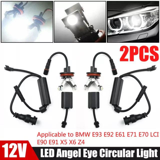 2 pz H8 LED Angel Eyes luce di posizione per BMW E92 E93 E71 E70 LCI E90 E91 X5 X6 Z4