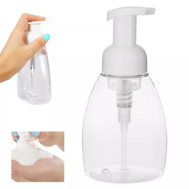 Liquid Hand Soap Dispensers W/ Foaming Pump Plastic Bottle Refillable 296ml 10oz