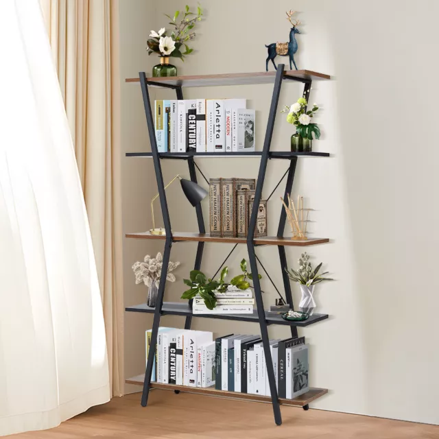 Sandglass Frame Rustic Bookshelf Bookcase Collectibles Display Storage Shelves