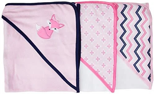 Luvable Friends Unisex Baby Cotton Terry Hooded Towels Foxy One Size									...