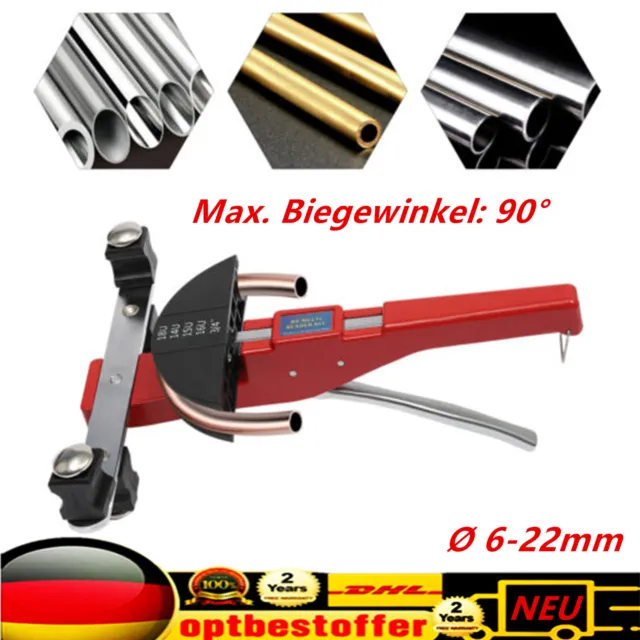 Ø 6-22mm Set Rohrbiegegerät Manuelle Rohrbieger Rohrbiegemaschine Handrohrbieger