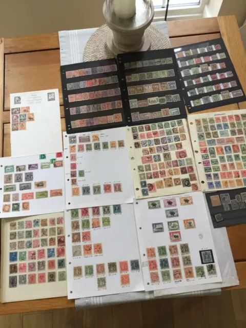1850-1930 Stamp Collection India, Russia, Japan, Netherlands, Straits, Belgium