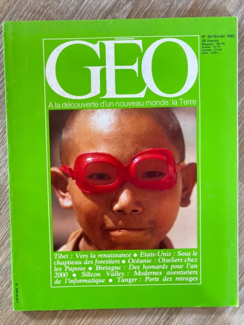 Magazine Geo n°36 - février 1982 - Bon état