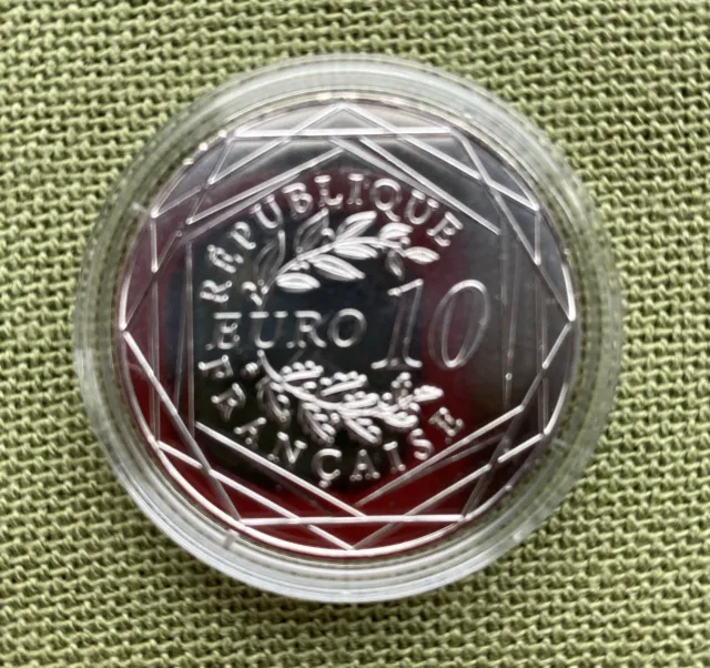 10 Euro Silber Frankreich 2014 Der Gallische Hahn, 500/1000, bfr. 17 g 2