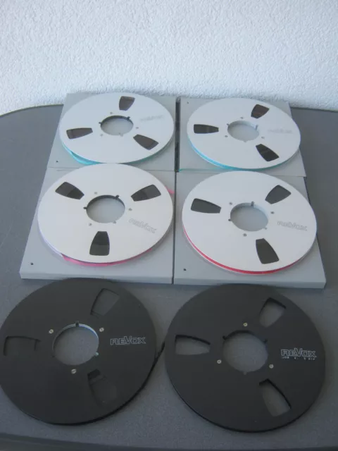 6x  METALL Spulen  REVOX - 4x mit Archivbox -  26 cm