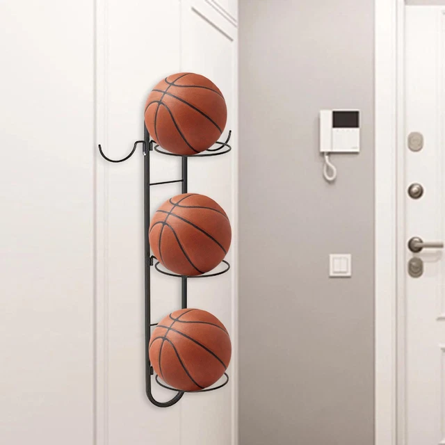 Diametro 14.5cm Supporti Da Parete Per Palline Laeeyin - 2 Pezzi, Per Pallacanestro, Calcio, Pallavolo, Argento Supporto Parete Per Palline - 4