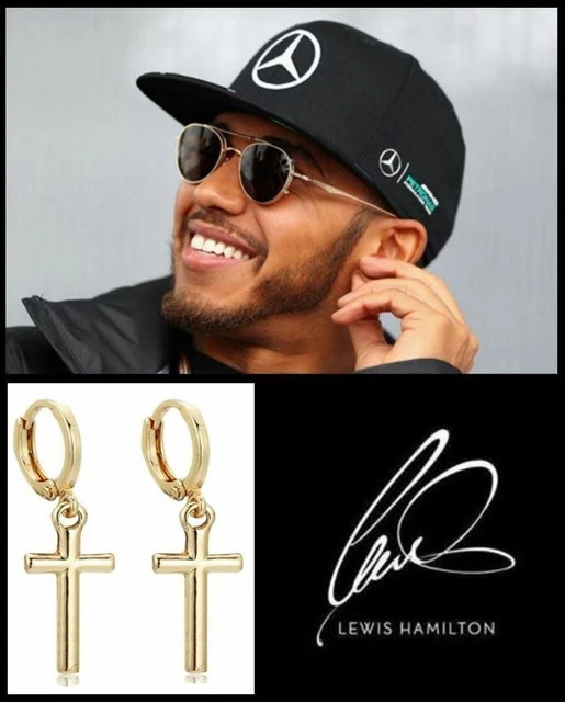 thumbnail image 2 of Men's Lewis Hamilton Style Magnetic Earrings - 18K White Gold Plated Stainless Steel With 6mm Simulated Diamond 2 of 6