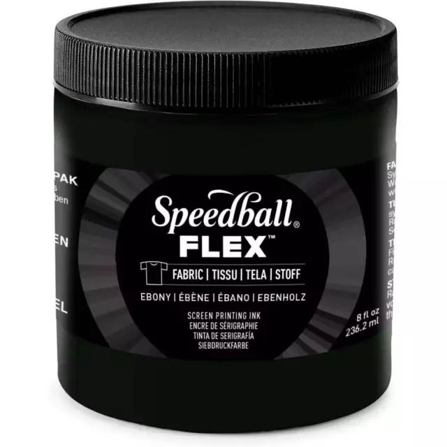 Speedball Flex Screen Printing Fabric Ink 8oz Ebony