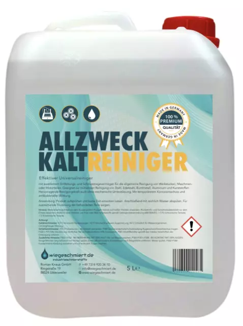 5 Liter Kaltreiniger Allzweckreiniger Bodenreiniger Maschinenreiniger Metall