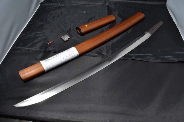 Wakizashi Japanese antique sword 55.0cm blade Mumei Edo era Shirasaya