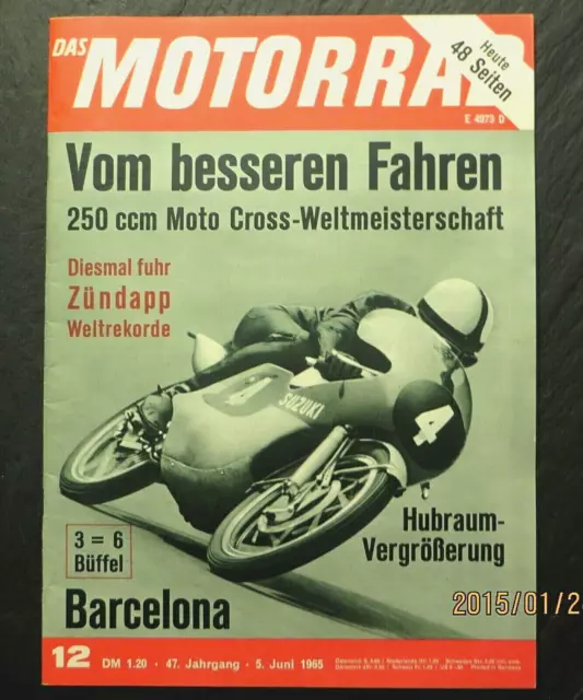 Das Motorrad 12/65 Zündapp Weltrekorde, Zündapp-Büffel 3=6 ,Schmierung, Blinker