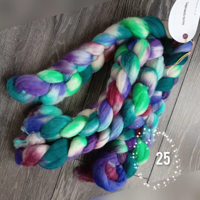 Hand Dyed Roving Clearance Bundle Wool Spinning Hand Yarn