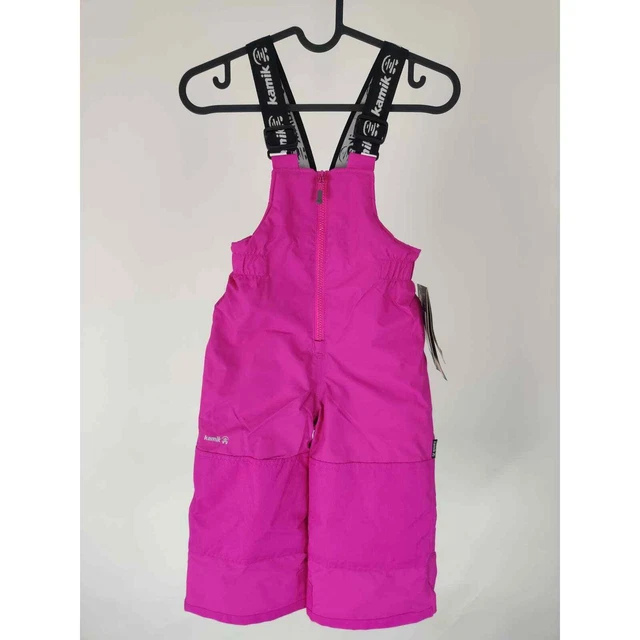(V) Kamik Little and Big Girls Echo Bib Ski Pants Waterproof Insulated SZ 3