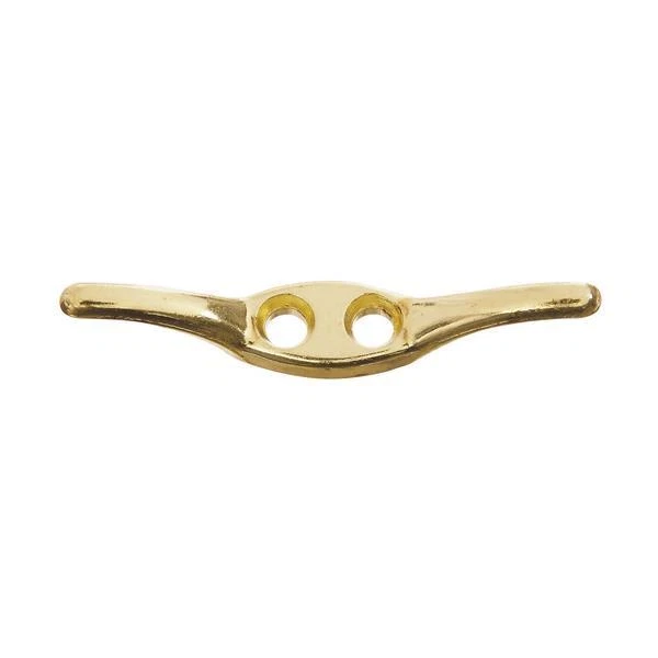 10 Pk Die Cast Brass Finish 2 1/2" Rope Holder Cleat N223313