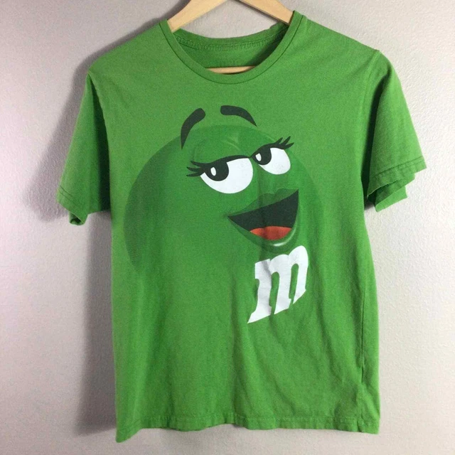 Green M&M T Shirt Mars Candy Small cosplay costume Y2K Small