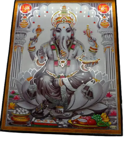 Hindu Religious God Ganesha picture frame Wall Hanging Home Decorative Art