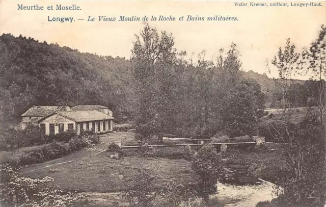 CPA 54 LONGWY OLD ROCK MILL & MILITARY BATHS (Back Undivided)