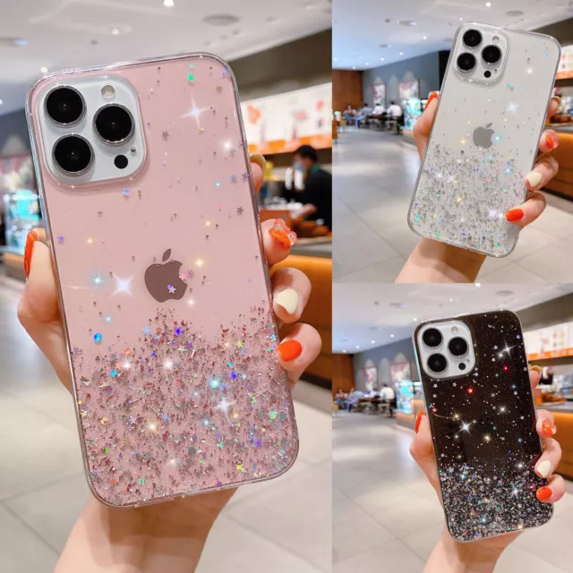 Glitter Shockproof Case for iPhone 14 13 12 11 Pro Max XR XS SE 7 8 PLUS Cover