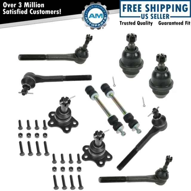 10 Piece Kit Ball Joint Tie Rod End Sway Bar Link LH RH for Chevy GMC 4WD New