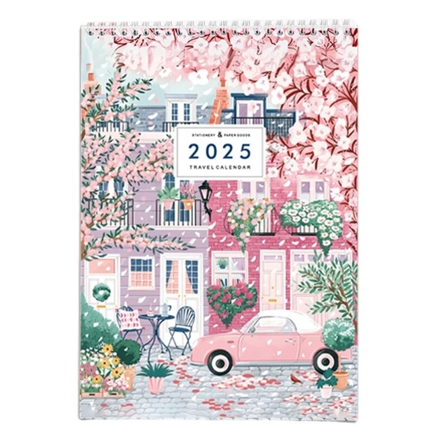 2025 TRAVEL CHECKLIST Calendar from 01/2025 to 12/2025 Wall Monthly