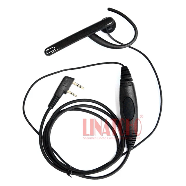 2pin ear bar mic hands free ear loop headset for walkie talkie baofeng UV5R UV82