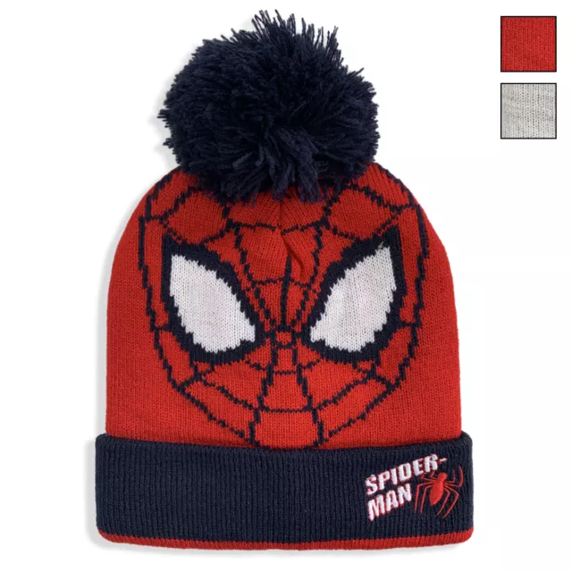 Cappello con pon pon Marvel Spiderman bambino invernale cappellino bimbo 6262