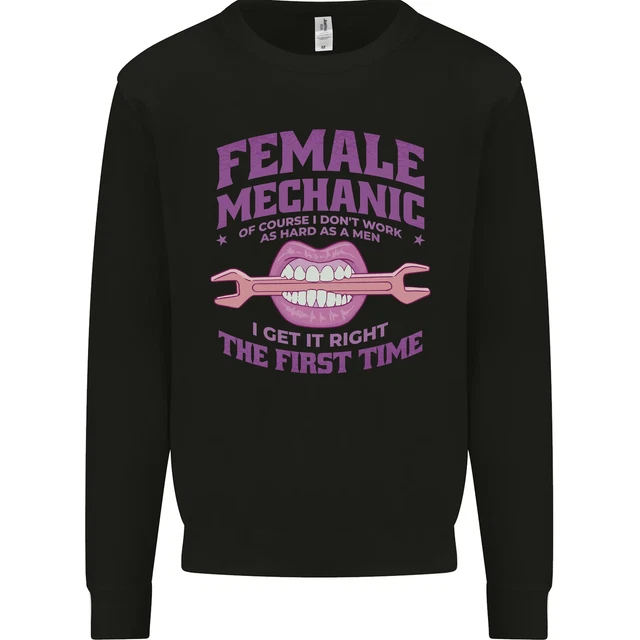Divertente Femminile Meccanico Uomo Felpa Maglione