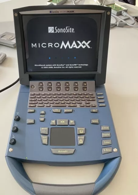 Sonosite Micromaxx tragbares Ultraschallgerät mit 4 Sonden funktioniert