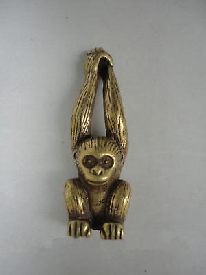 Collected Old China Tibet Bronze Carving Monkey Statue Amulet Pendant Decoration