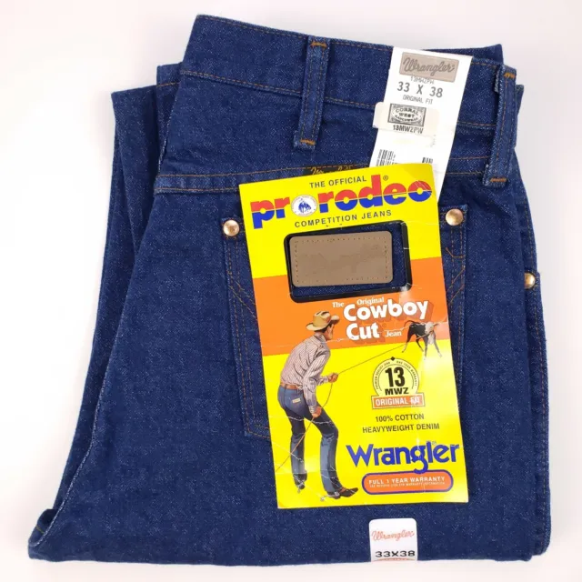 WRANGLER PRO RODEO 33x39 Blue Jeans New Cotton Denim 13Mwz Original Fit  Cowboy £ - PicClick UK