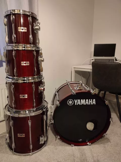 Yamaha 9000 Recording Custom Drum Kit ( Cherry Red ) Made in Japan