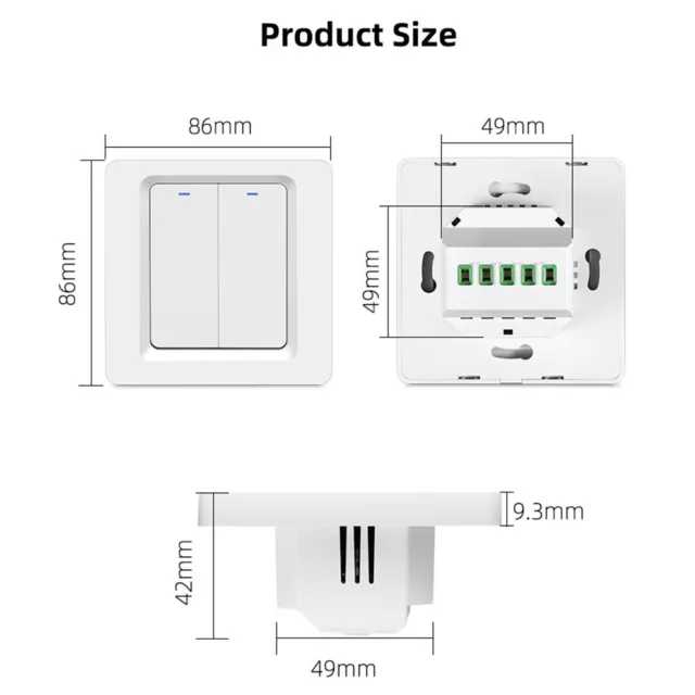 Smart Key Switch Accesorios 100-240VAC 50/60Hz 600W Voz Control Móvil Zigbee