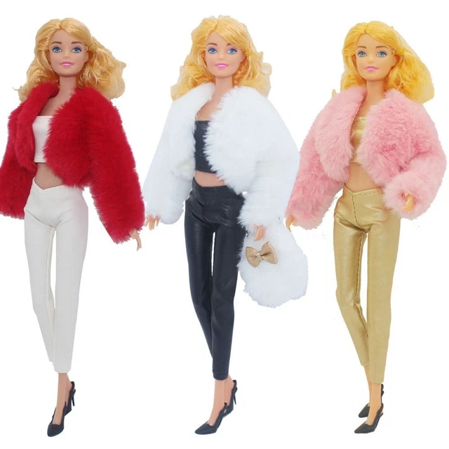 Casual Wear Plush Coat Pants Handmade Winter Wear Dresses  29~32cm Doll
