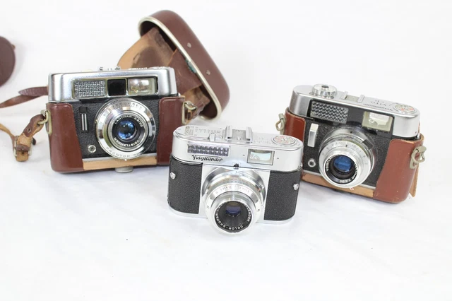 F x3 Vintage Voiglander SLR Cameras Inc.  Vito BL, Vito CD, Vito CL.
