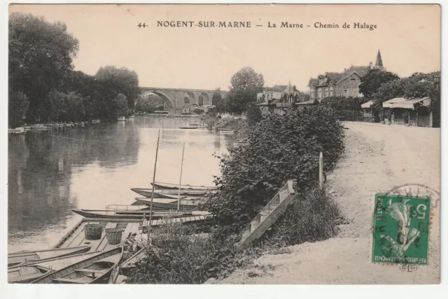 NOGENT SUR MARNE - Val de Marne - CPA 94 - la Marne Chemin de Halage