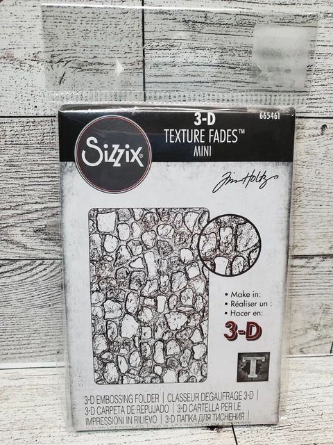 SIZZIX 3D TEXTURE Fades Embossing Folder By Tim Holtz Mini Cobble ...