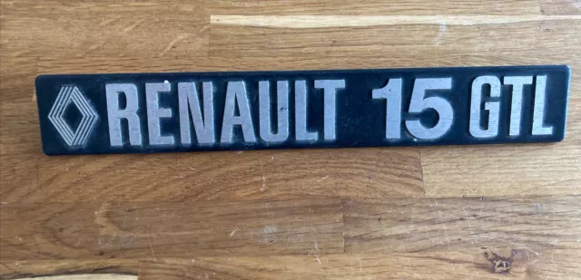 Genuine Renault Classic Car Badge/ Emblem/ Logo - Renault 15 GTL