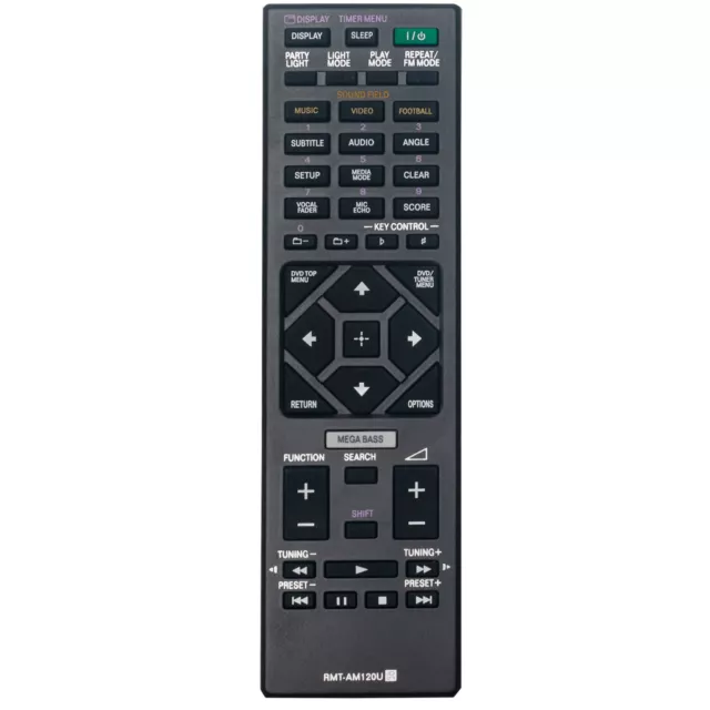 RMT-AM120U Remote Replaced for Sony Home Audio System MHC-GT3D MHC-V7D MHC-GT5D