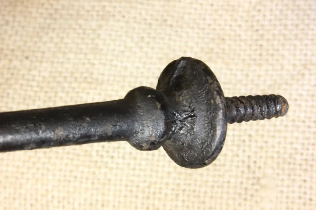 Old Single Coat Screw In Hook Diamond Tip School Farmhouse Iron Vintage 1880’s 8