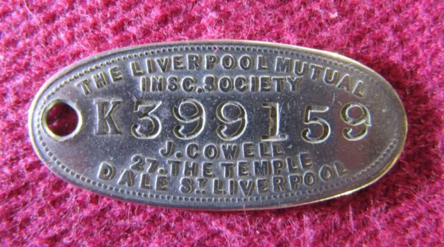 Vintage Return To Liverpool Mutual Society Temple Dale St Key Ring Key Fob