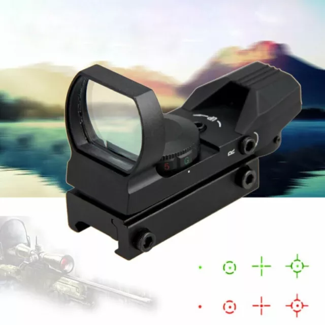 20mm Tactical Red/Green Dot Reflex Sight Holographic Scope Rifle Mount Rail