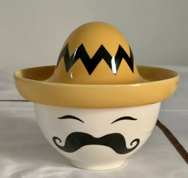 Robert Gordon Lidded Bowl World Series Mexican Moustache Vintage In Original Box