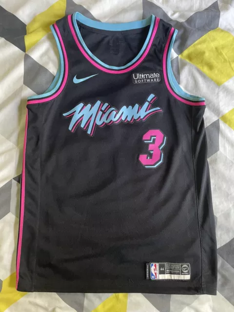 Authentic Dwyane Wade Nike Miami Heat Vice City Jersey (‘18-‘19) Size 44 M Mens